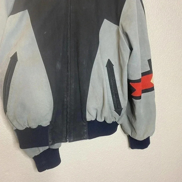 HOBO Michael Hoban North Beach Men’s Sz 46 Aztec Leather Jacket Made in USA - Picture 3 of 12